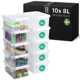 SmartStore Aufbewahrungsbox Classic 34 x 25 x 16 cm 10-tlg. transparent