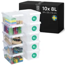 SmartStore Aufbewahrungsbox Classic 34 x 25 x 16 cm 10-tlg. transparent