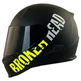 Broken Head BeProud Gelb Motorradhelm + Schwarzes Visier