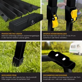 Kesser Campingtisch faltbar Schwarz