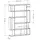 Decortie Mito Bücherregal 108,5 x 25,5 x 161 cm Anthrazit/Grau
