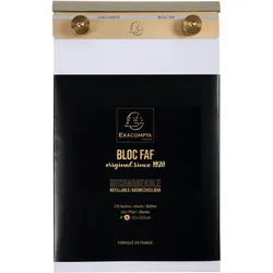 Exacompta 12114E Block FAF mit Einlage blanko, 21x13,5cm - Weiß
