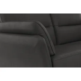 DOMO collection 2-Sitzer DOMO COLLECTION "Pina, schmale Armlehnen, mit Federkern, kompakt & elegant", grau, B:159cm H:95cm T:88cm, 100% Polyester, Sofas, Hoher Sitzkomfort, Luxus-Microfaser Lederoptik, grau, Breite 159 cm