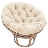 SRHWBF Papasansessel Kissen Bodenkissen gepolstert Sitzkissen Krabbeldecke Hängesessel Polster weich dick (NUR Kissen) (Beige 130cm(51.18inch))