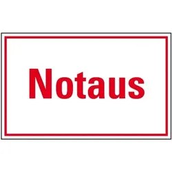 Schild I Hinweisschild Notaus, Kunststoff, 300x200mm