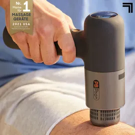 Sharper Image Fitness Massagegun mit Kälte-/ Wärmefunktion & 6 Massageköpfen