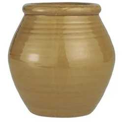 IB Laursen Topf mit krakelierter Oberfläche, H20,5/Ø20 cm, ocker