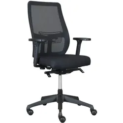Euroseats Torino NET Bürostuhl mit Kunststoffbasis, doppelter Sicherheits-DIN-Gasdruckfeder, verstellbare Sitztiefe (10 cm), NPR 1813
