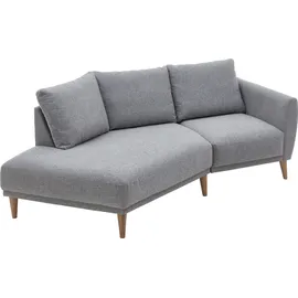 Atlantic Home Collection 2,5-Sitzer "Elvis", grau (saltnpepper), B:220cm H:80cm T:127cm, 79% PES; 21% PP, ATLANTIC HOME COLLECTION, Sofas, Polsterecke mit offenem Ende im skandinavischen Stil, Massivholzfüße