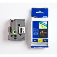 Brother TZe-354 24mm gold auf schwarz