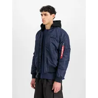 Alpha Industries Bomberjacke ALPHA INDUSTRIES "MA-1 TT Hood", Herren, Gr. M, ultra navy, Web, Obermaterial: 100% Nylon, slim fit, Jacken Bomberjacke