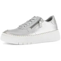 Gabor Leder-Sneakers in Silber - 37