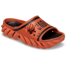 Crocs Unisex-Adult NBA Echo Slide Sandal, Orange/Abendrot im Zickzackmuster (Sunset Chevron), 41/42 EU - 41 EU
