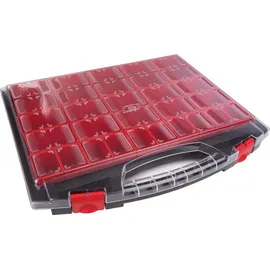 Tayg Sortimentskasten Kunststoff 430 x 370 x 55 mm schwarz/rot 25 Fächer