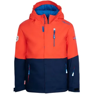 TROLLKIDS Hallingdal Jacke - Flame Orange / Navy - 104
