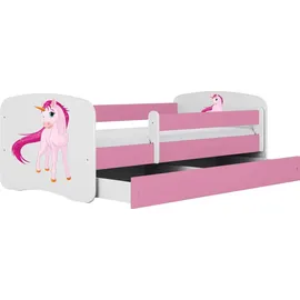 raumhirsch furniture Kinderbett Einhorn 80 x 180 cm Holzwerkstoff rosa