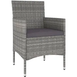 vidaXL Garten-Essgruppe 3-tlg. Grau