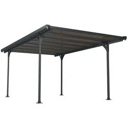 Palram Carport Verona 5000 inkl. Regenrinnen und Befestigungskit