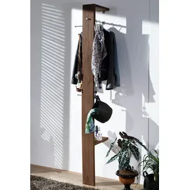 Massivmoebel24 Garderobe Sheesham 36x32x200 smoked cherry
