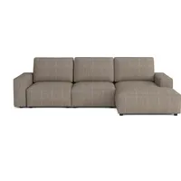 Emoebel24 Modular Ecksofa Fergi Rechts L-form 289x166x90 cm Braun - Braun