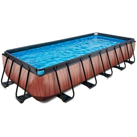 EXIT TOYS Wood Pool 540 x 250 x 100 cm inkl. Sandfilterpumpe