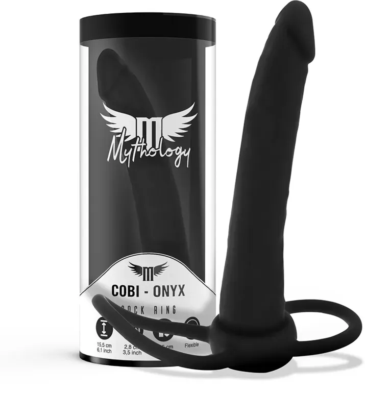 MYTHOLOGY - COBI ONYX ANAL DILDO MIT SCHWANZ- UND HODENRING 13 CM SILIKON
