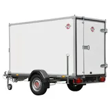 PKW-Anhänger STEMA "P-Box 750", silber (weiß), KFZ-Anhänger, Tieflader Kofferanhänger, ungebremst