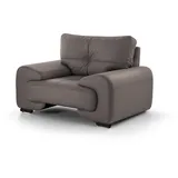 beautysofa RELAXSESSEL Omega aus Kunstleder, Hellbraun