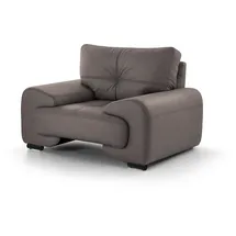 beautysofa RELAXSESSEL Omega aus Kunstleder, Hellbraun