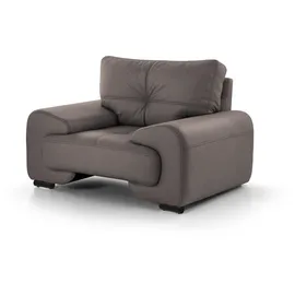 beautysofa RELAXSESSEL Omega aus Kunstleder, Hellbraun