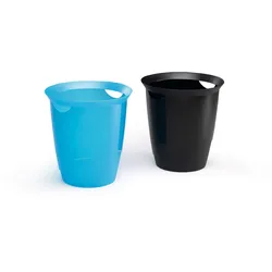 Durable Papierkorb 16l TREND tr.bl mit Tragegriffen