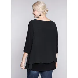 sheego Blusenshirt schwarz 56/58