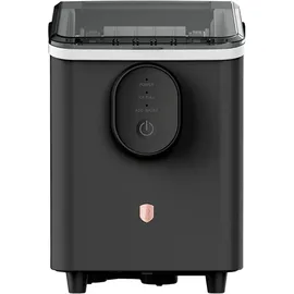 Berlinger Haus Eiswürfelmaschine - Kompakter Ice Maker Retro-Design mit 0,8L Wassertank & 120W - 12kg Eis in 24h, Eisherstellung, Mehrfarbig, Schwarz
