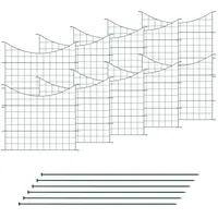 VERDOBA Teichzaun Gartenzaun Komplettset - Gartenzaun Metall 10 Zaunelemente - Metallzaun für den Garten & Hund, Unterbogen Zaun (10x Unterbogen, Grün - RAL 6005)