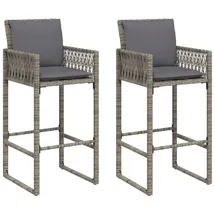 vidaXL Gartenstuhl 55,4 x 58 x 118 cm grau 2 St.