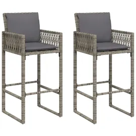 vidaXL Gartenstuhl 55,4 x 58 x 118 cm grau 2 St.