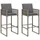 vidaXL Gartenstuhl 55,4 x 58 x 118 cm grau 2 St.