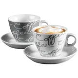 Ritzenhoff & Breker Cappuccino Set 0,18 l Grau 4 St.