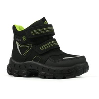 Richter Kinderschuhe Davos Schneestiefel, Black/Lime, 25 EU