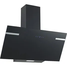 Respekta Dunstabzugshaube Schräghaube Kopffrei 90 cm Schwarz Wandhaube Umluft Respekta