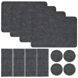 Dune Design DuneDesign Filz Tischset Bestecktasche Untersetzer 43x30 cm Platzset Grau