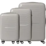 Relaxdays Kofferset 3-tlg. beige/schwarz