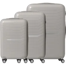 Relaxdays Kofferset 3-tlg. beige/schwarz
