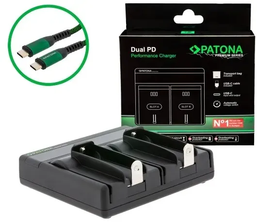 Premium Dual PD Performance Ladegerät für 18650 Cell inkl. USB-C input/output