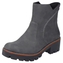 Winterstiefelette RIEKER, Damen, Gr. 42, grau (dunkelgrau), Lederimitat, klassisch, Schuhe, mit Innen-Reißverschluss für leichten Einschlupf
