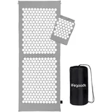 LifeGoods Akupressurmatte XL Mit Kissen - Akkupressmatte - Akkupressurmatte+ - Akupressur Matte - Akupunktur Matte - Massagematte - Rücken - Stachelmatte - Fakirmatte - Nagelmatte - Acupressure Mat