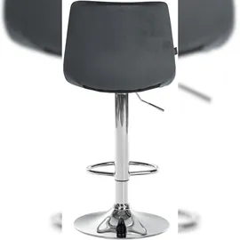 CLP Barhocker Jerry Samt dunkelgrau/chrom