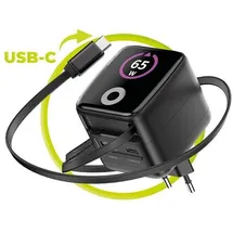 mobile origin 65W GaN Display Charger PW3 - USB-C Cable + USB-C + USB-A