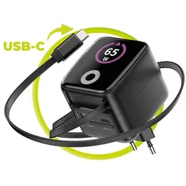 mobile origin 65W GaN Display Charger PW3 - USB-C Cable + USB-C + USB-A