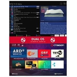 Octagon SF8008 Supreme UHD Twin Sat-Receiver (2x DVB-S2X MS, Linux E2, M.2, Dual-WiFi) 2TB SSD